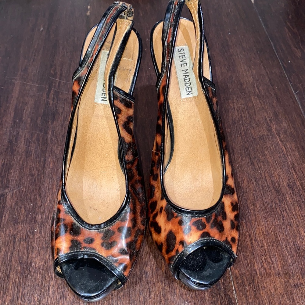 Steve Madden sling back heels 4”
